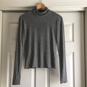Abercrombie & Fitch Long-Sleeve Featherweight Rib Mockneck Top